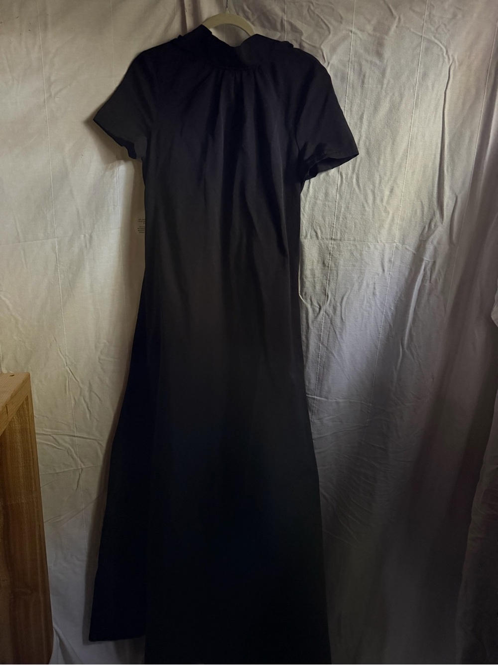 STAUD Ilana Black High-Neck Short Sleeve Maxi Dress - Picture 4 of 6